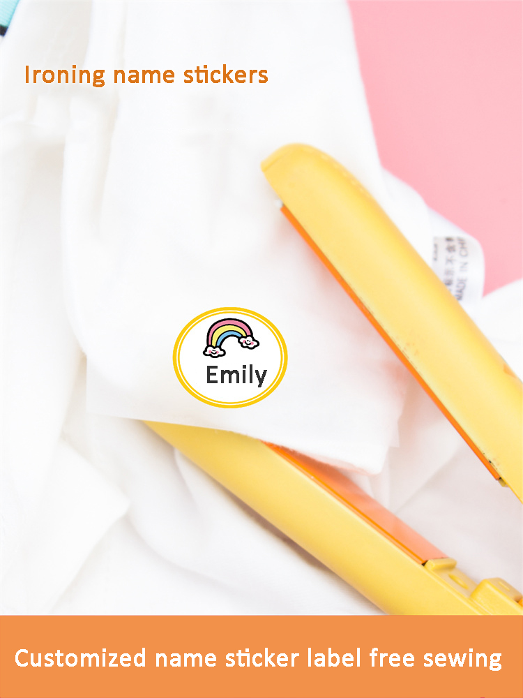 Baby Clothing Labels - カスタマイズされたアイロン接着名ステッカー布に加熱通学帽子タオル縫製無料スタンピング子供服名ラベルタグ