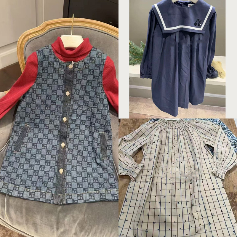 Baby Clothing Sale - 先行販売（9月発送）2026年新作Bp秋物キッズドレス 女の子用 ベビー・キッズ綿服 サイズ4歳～14歳 子供服