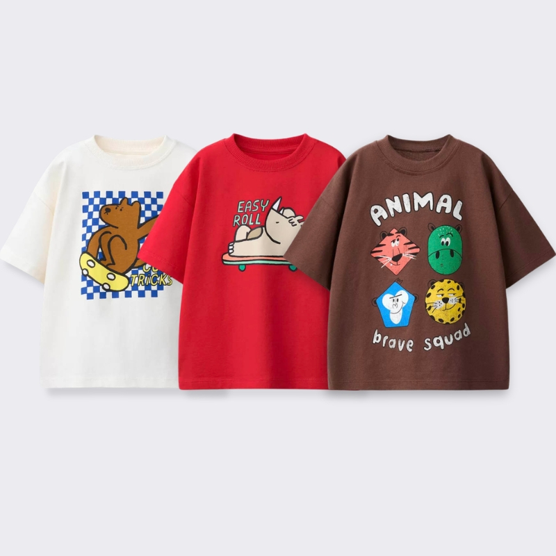 Baby Clothing For Summer - プリント漫画 Tシャツ子供服夏の衣装シンプルなファッション女の赤ちゃんと男の子半袖 Tシャツトップス子供 Tシャツ