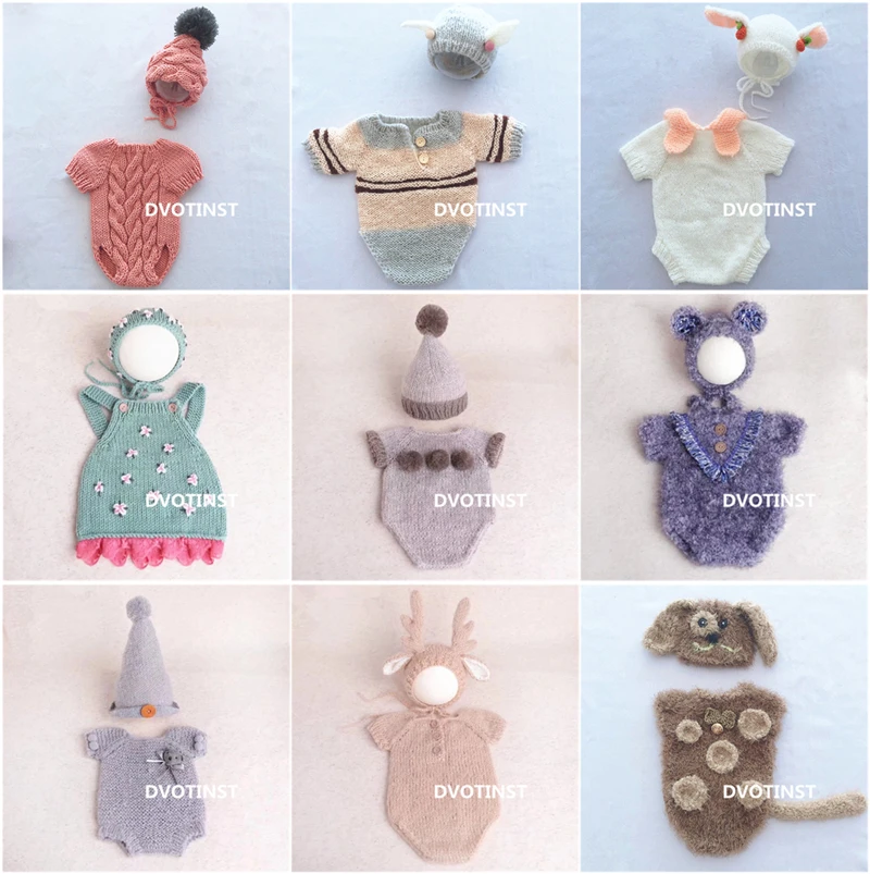Baby Clothing On Sale - 新生児の写真撮影の小道具かぎ針編みニット服帽子衣装セット Fotografia 綿糸衣装スタジオ写真撮影の小道具