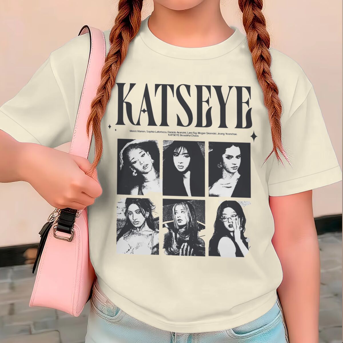 Baby Clothing Crochet - KATSEYE プリント夏トップス女の子 Y2K ヴィンテージスタイル半袖トップスカットシー プリント子供綿 Tシャツ女の赤ちゃん服