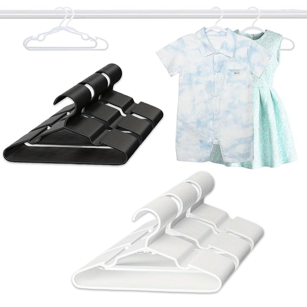 Baby Clothing Wardrobe - 10/20個の滑り止めハンガー、幼児と子供用、耐久性のあるプラスチック製の子供用ハンガー、クローゼット、パンツ、コート、スカート用