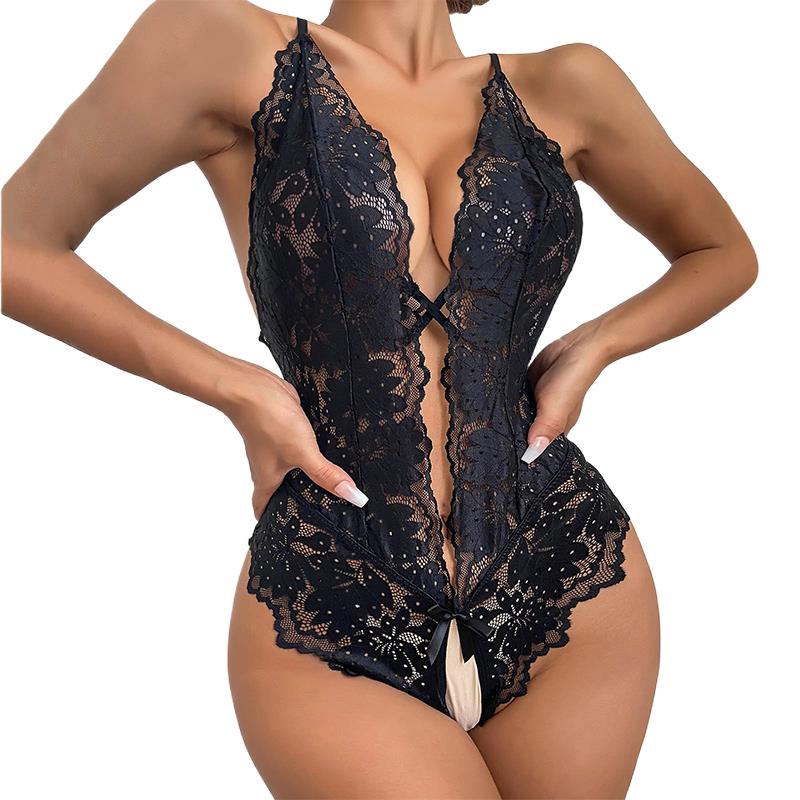 Baby Clothing Crochet - 新しいホットセクシーなランジェリー女性のエロ衣装レースオープン股セックス服ベビードールドレスエロ透明ボディセクシーなボディスーツ