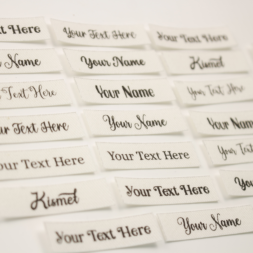 Baby Clothing Labels - 10 × 40 ミリメートル 80 ピース、アイロン名ラベル綿ロゴまたはテキスト縫製ラベルオーガニックラベル