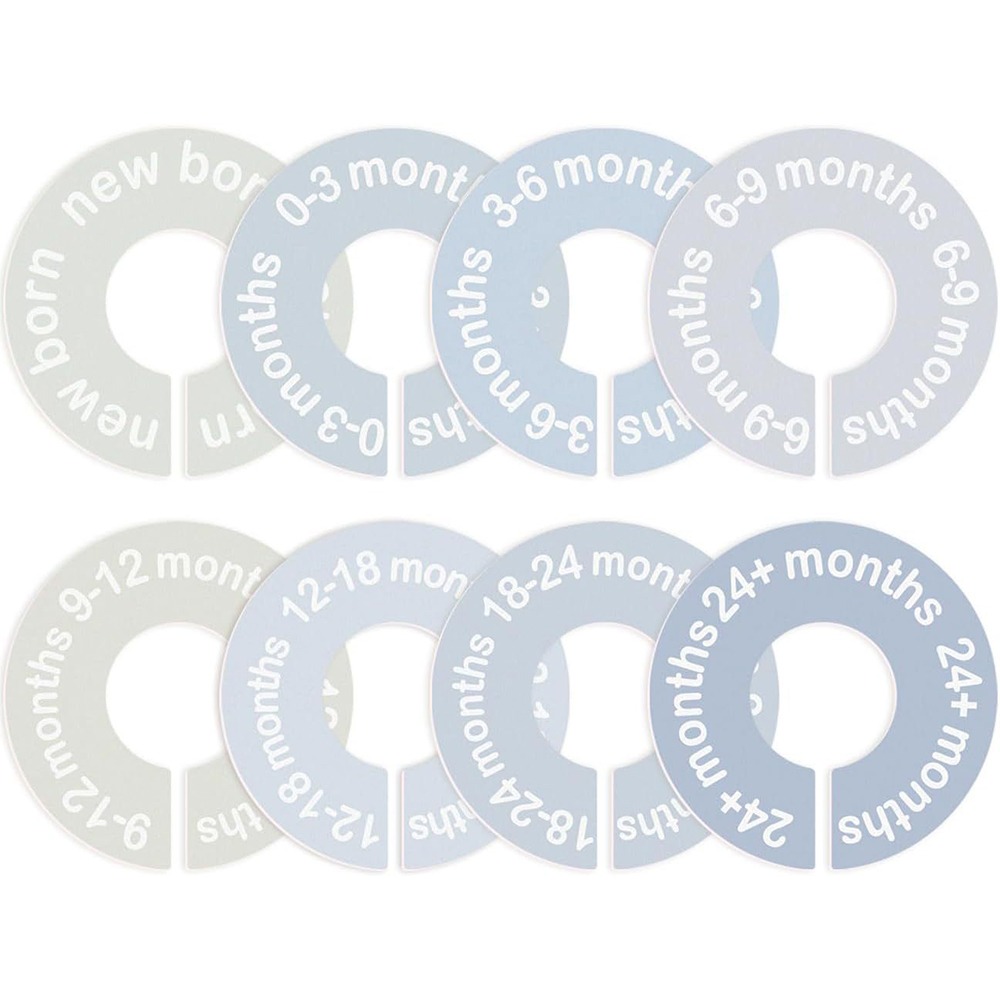 Baby Clothing Tags - 68/9 個整理用ハンガー ベビー服サイズディバイダー DIY クラフトプラスチック衣類ラベル 0-24