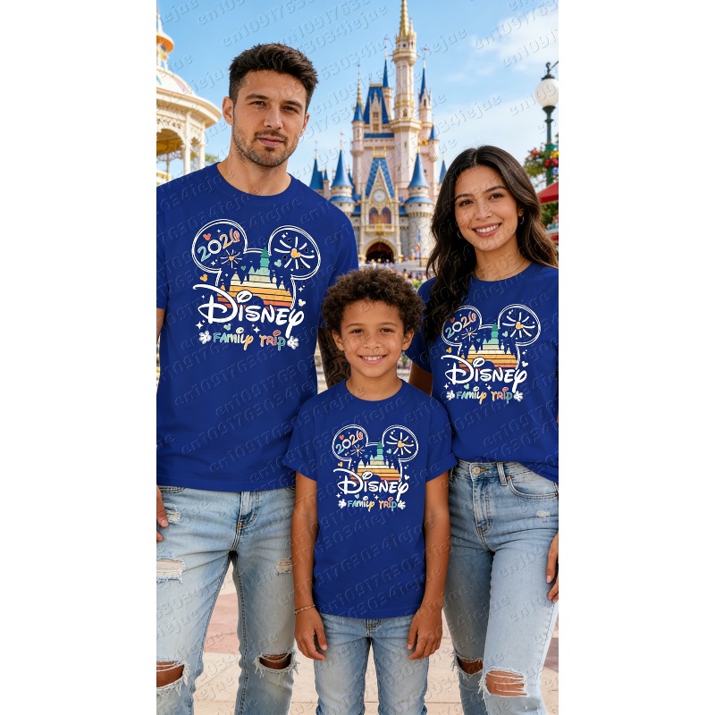 Baby Clothing Crochet - 2026 旅行ミッキーミニーマウスファミリーシャツお父さんお母さん兄弟姉妹子供 Tシャツベビーロンパースマッチング服
