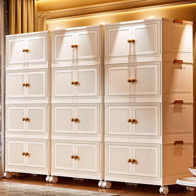 Baby Clothing Wardrobe - ベビー用ワードローブ収納折りたたみ式キャビネット衣類ラックプラスチック製ワードローブカップボードオーガナイザー ドレッサーアルマリオス家庭用家具
