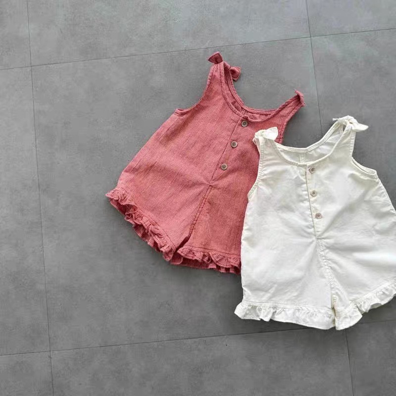 Baby Clothing For Summer - HY2831 女の子用サマーロンパース、ビブとショートパンツ付き、幼児服、乳幼児用ワンピーススーツ、ベビーガールズ用