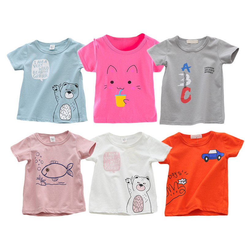 赤ちゃんと男の子のための綿のTシャツ,半袖の服,カジュアルな - Baby Clothing Sale のレビューと価格