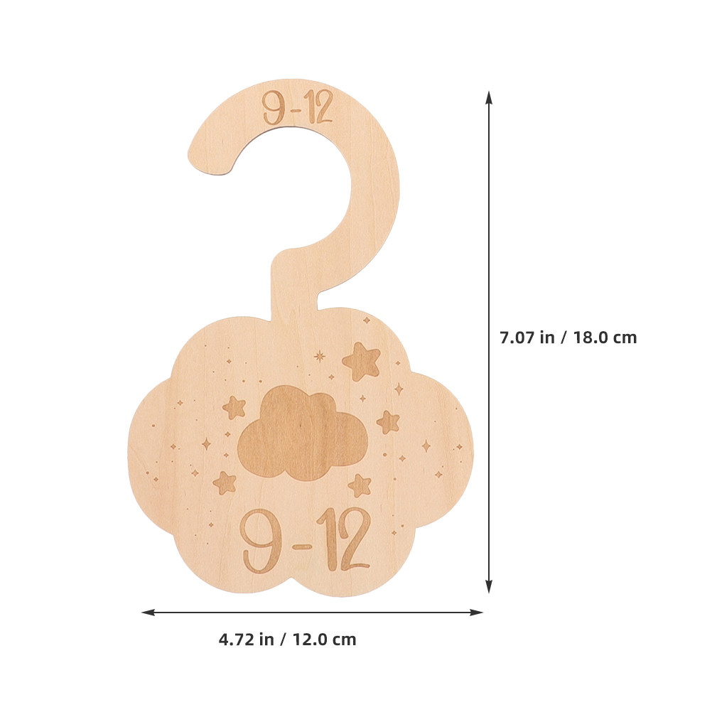 14個入り 木製ベビー服仕分け板 クラウドベアテーマ ベビー - Baby Clothing Wardrobe のレビューと価格