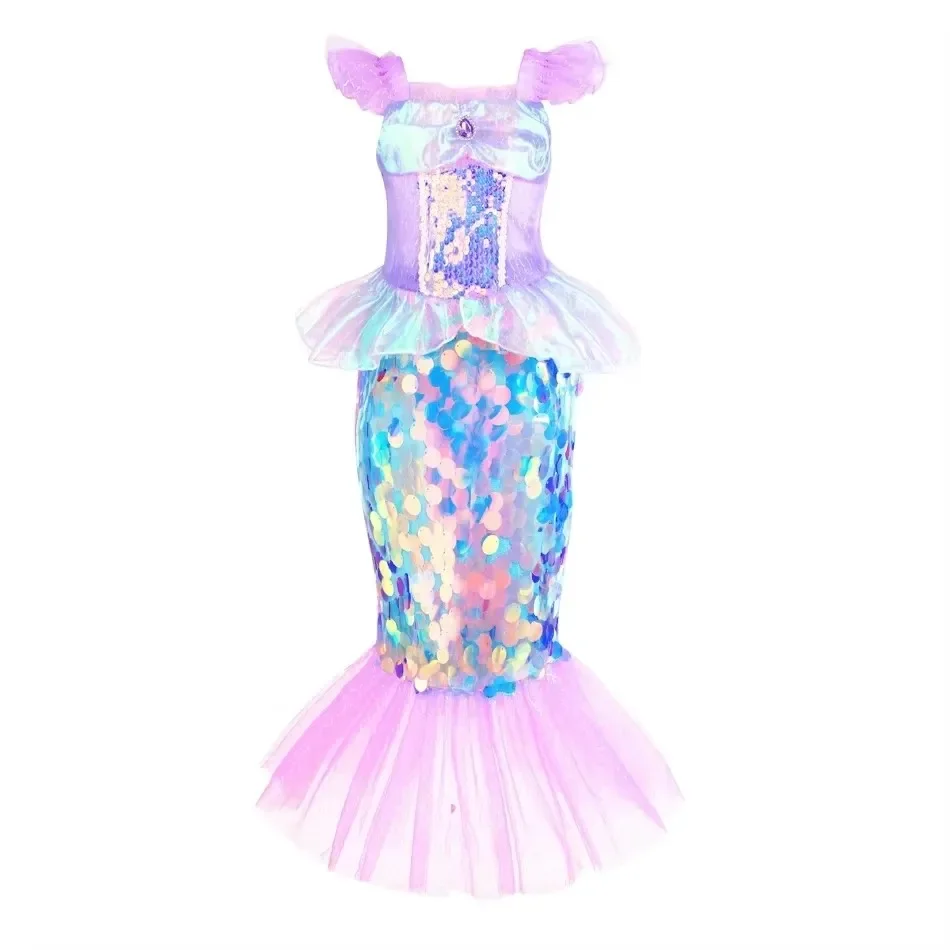 マーメイドドレスガールズキッズコスプレドレスプリンセスコスチ - Baby Q Clothing のレビューと価格
