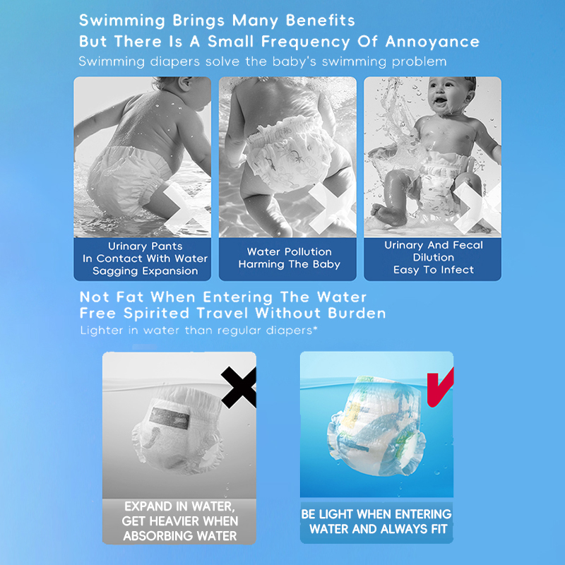 防水ベビー水泳おむつ使い捨て水着プルアップパンツ 0-3 歳 - Baby Xl のレビューと価格