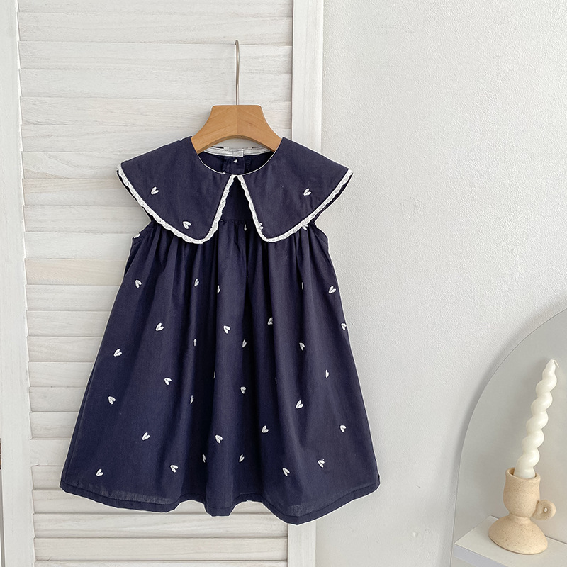 韓国風女の子用サマードレス新入荷、ハートプリントがおしゃれな - Baby Clothing Sale のレビューと価格