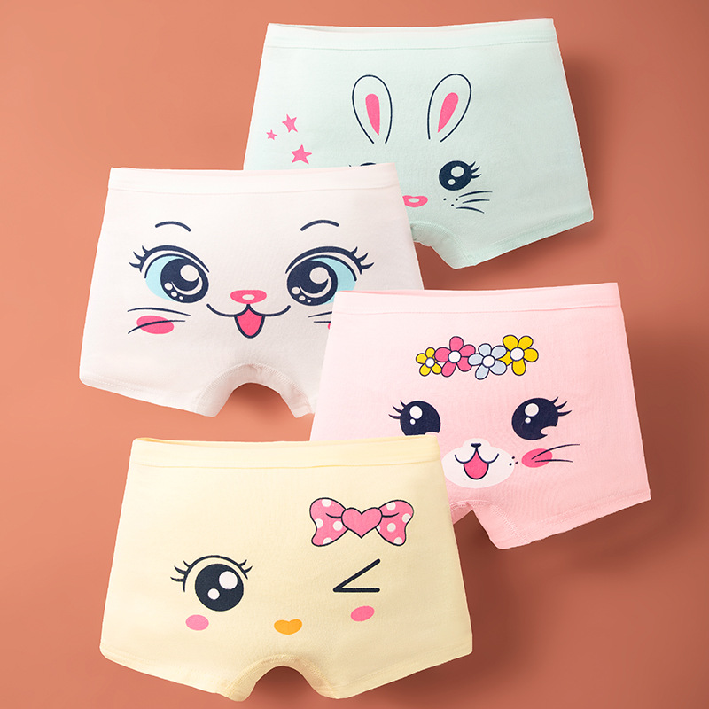 4 個綿女の子ソフトパンティーベビー素敵なキャラクターパター - Baby Xl のレビューと価格