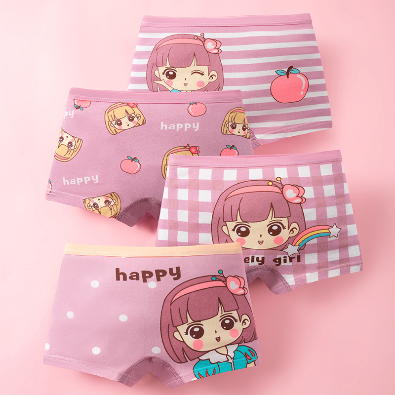 4 個綿女の子ソフトパンティーベビー素敵なキャラクターパター - Baby Xl のレビューと価格