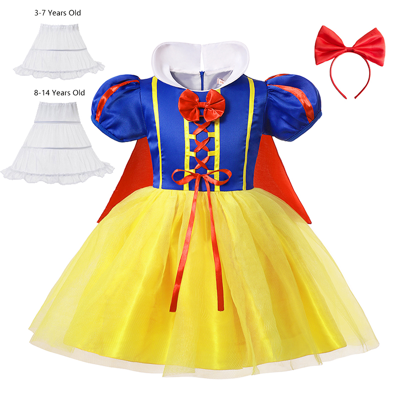 白雪姫プリンセスドレス子供女の子コスチュームケープ帽子付きハ - Baby Q Clothing のレビューと価格