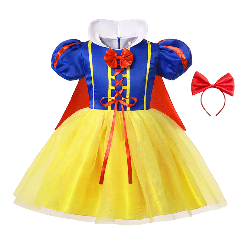 白雪姫プリンセスドレス子供女の子コスチュームケープ帽子付きハ - Baby Q Clothing のレビューと価格