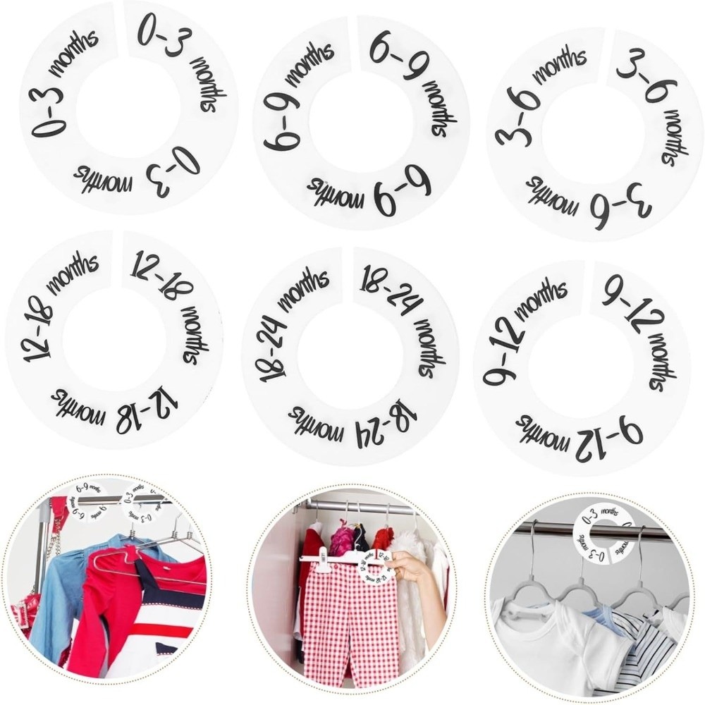 68/9 個整理用ハンガー ベビー服サイズディバイダー プラ - Baby Clothing Tags のレビューと価格