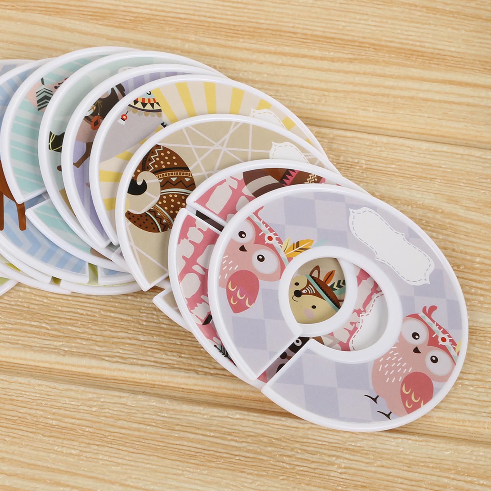 空白の丸型衣類サイズ分けタグ、ベビー服収納用ハンガーセパレー - Baby Clothing Tags のレビューと価格