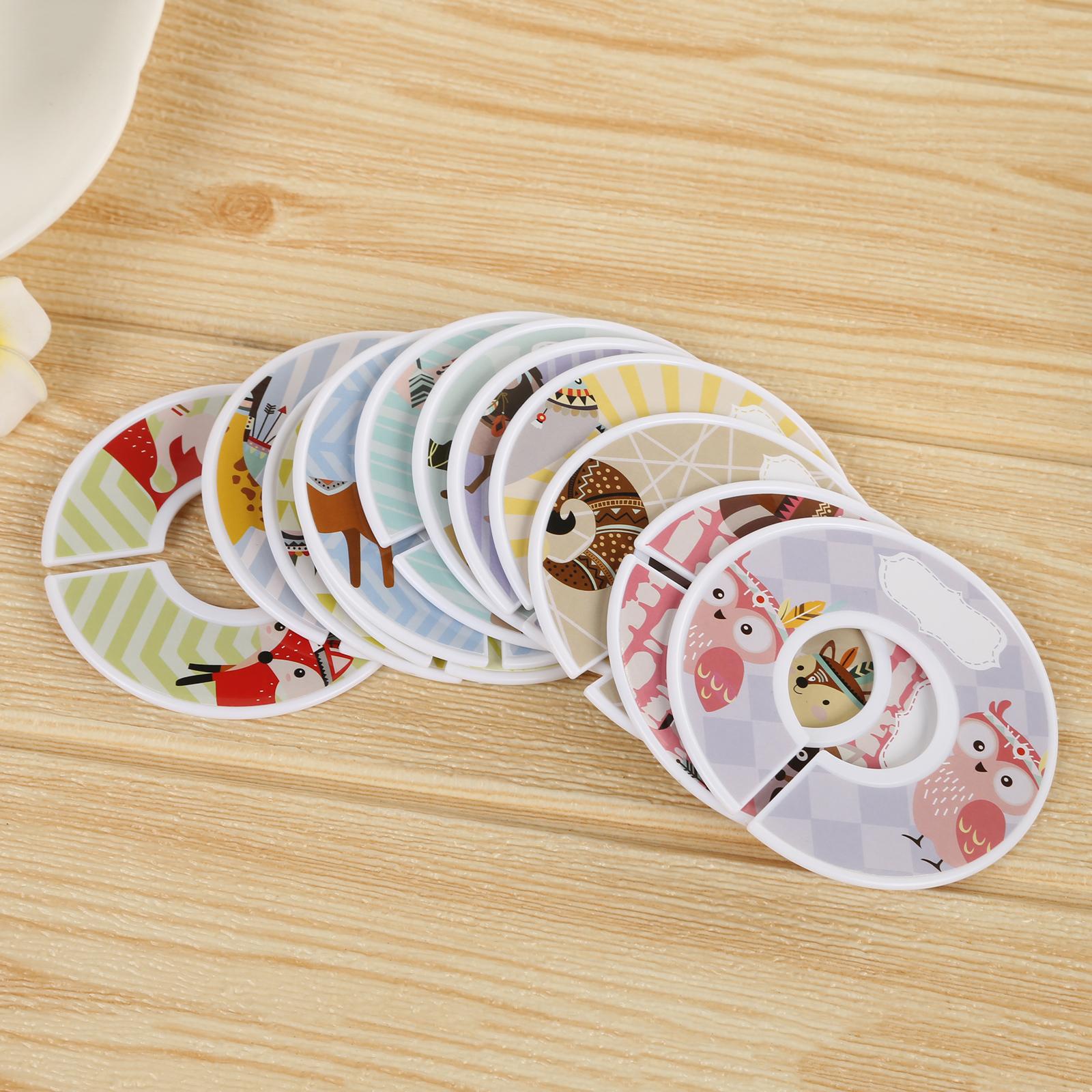 空白の丸型衣類サイズ分けタグ、ベビー服収納用ハンガーセパレー - Baby Clothing Tags のレビューと価格