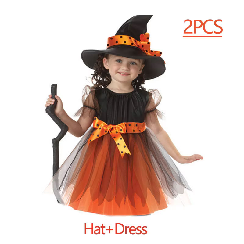 ハロウィンコスチューム女の子用ドレススカーレットウィッチヴァ - Baby Q Clothing のレビューと価格