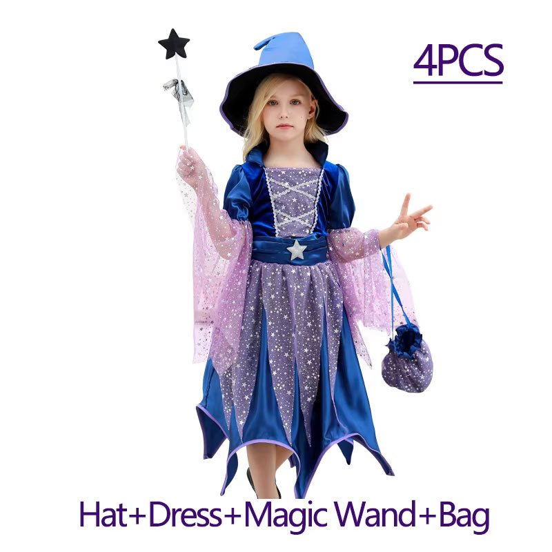ハロウィンコスチューム女の子用ドレススカーレットウィッチヴァ - Baby Q Clothing のレビューと価格