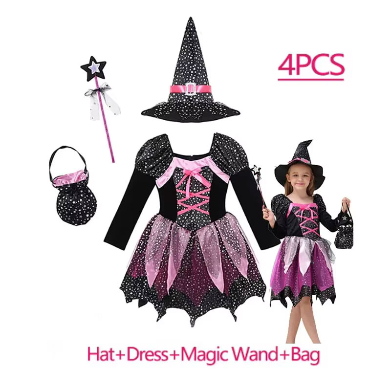 ハロウィンコスチューム女の子用ドレススカーレットウィッチヴァ - Baby Q Clothing のレビューと価格