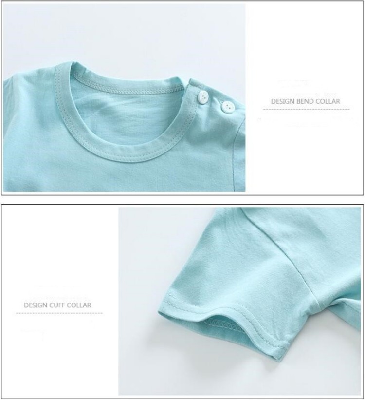 綿 Tシャツ + ショーツ 2 ピーストラックスーツセット子 - Baby Clothing For Summer のレビューと価格