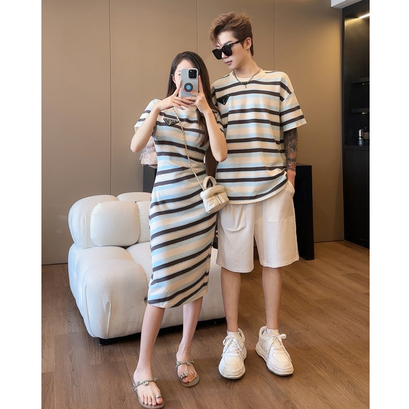お父さん、お母さん、赤ちゃんのマッチングストライプ服、母娘お - Baby Clothing For Summer のレビューと価格