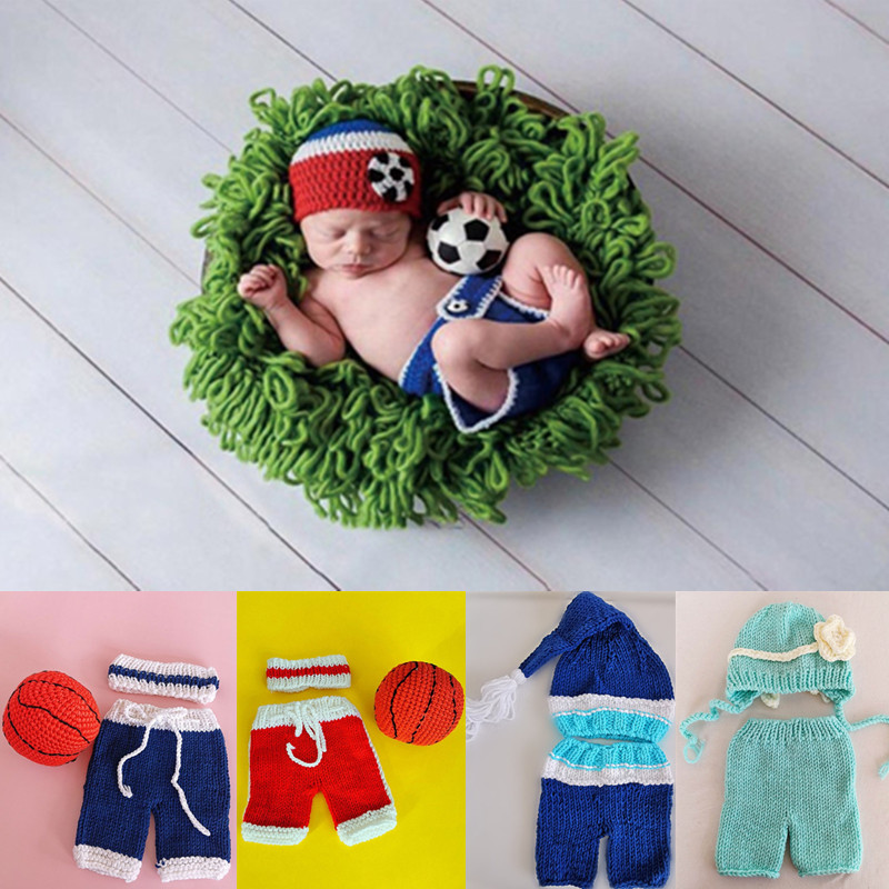 新生児写真アクセサリーセット,かぎ針編みのベビーハット,バル - Baby Clothing Crochet のレビューと価格