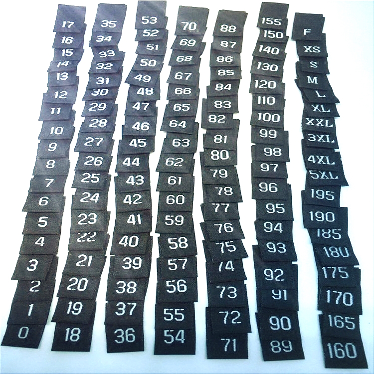サイズラベル デジタル番号ラベル 欧州服サイズラベル 1 2 - Baby Clothing Labels のレビューと価格