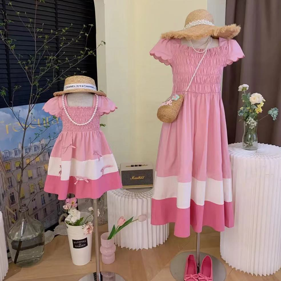 女性のための母と娘のドレス,ママと娘のためのマッチングドレス - Baby Clothing For Summer のレビューと価格