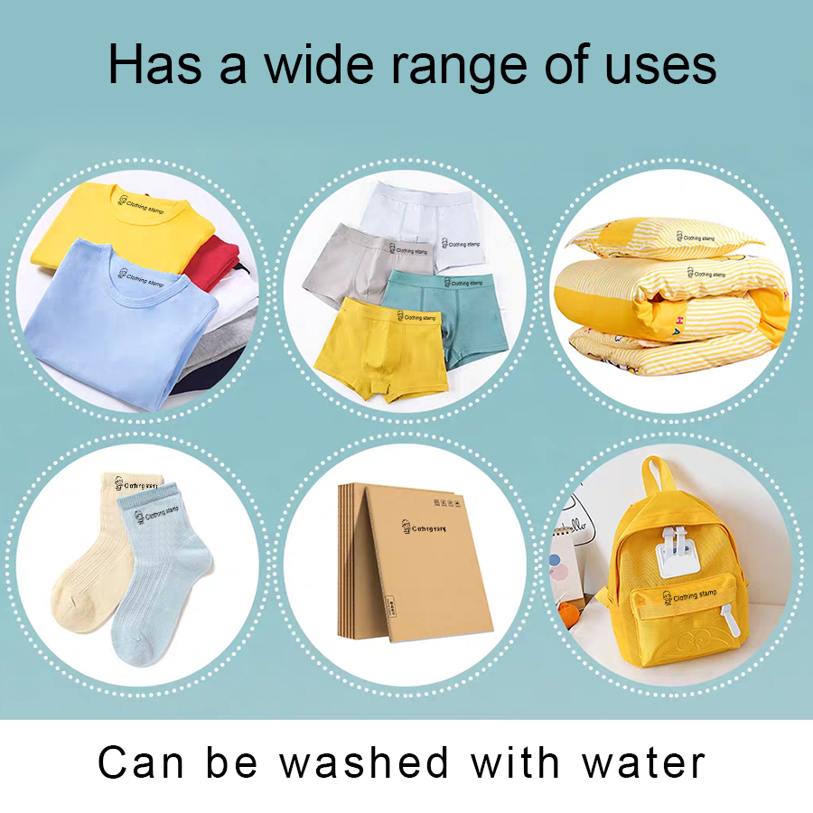 子供服の名前スタンプ｜布用の防水名前印｜洗濯しても落ちないス - Baby Clothing Labels のレビューと価格