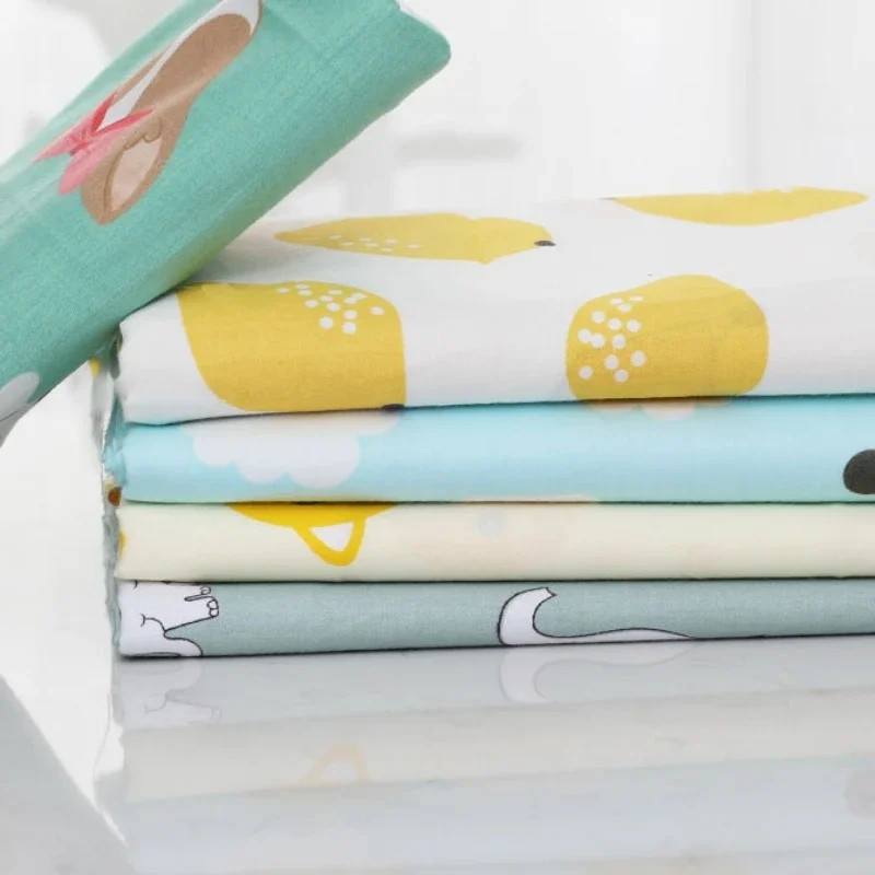 純粋な綿プリント生地ベビー寝具ベッドシーツキルトカバーパジャ - Baby Clothing Organic Cotton のレビューと価格