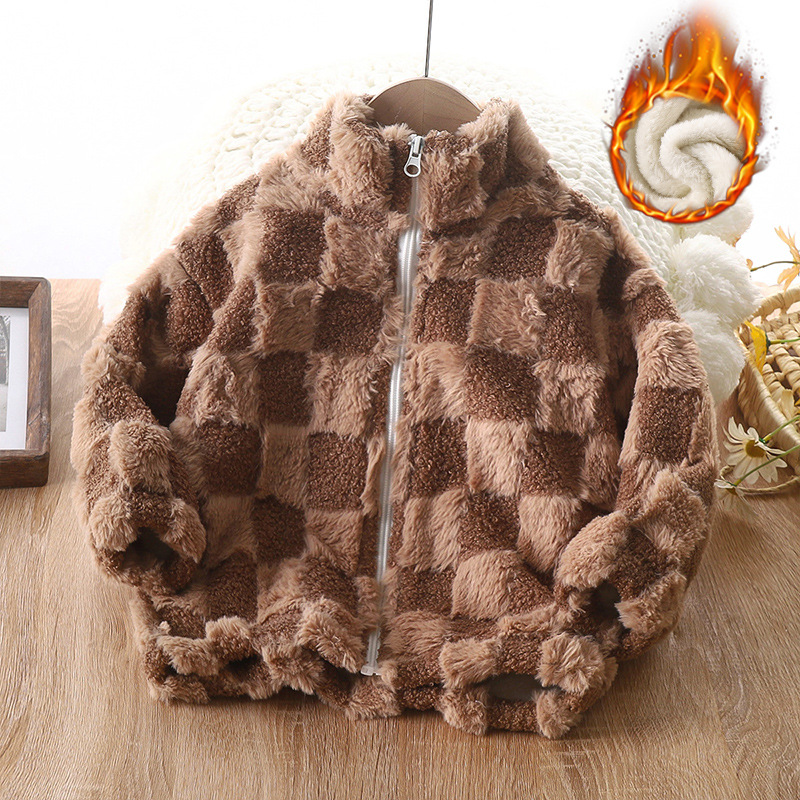 1 個子供冬厚いコート子供上着男の子女の子暖かいフリースジャ - Baby Clothing Crochet のレビューと価格