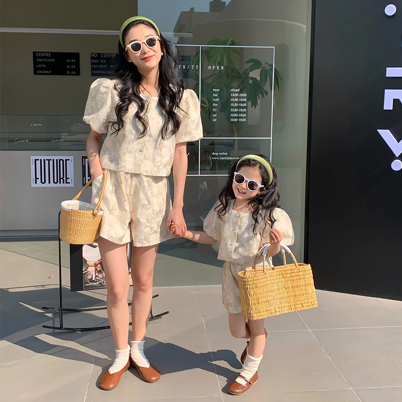 母と娘のためのマッチングセット,母と娘の服,トップスとショー - Baby Clothing For Summer のレビューと価格