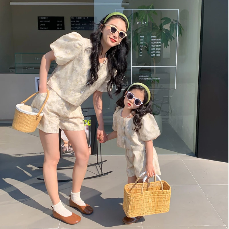 母と娘のためのマッチングセット,母と娘の服,トップスとショー - Baby Clothing For Summer のレビューと価格
