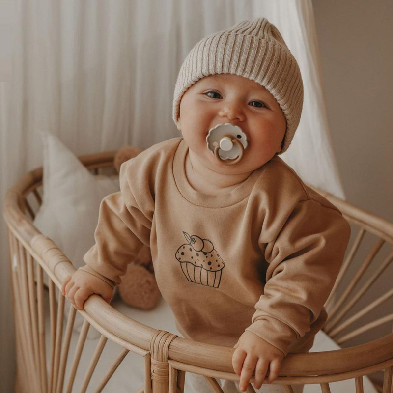ファッショナブルなベビースウェットシャツ,ラウンドネック,牛 - Baby Clothing Organic Cotton のレビューと価格