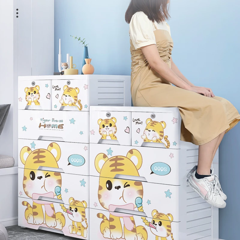 引き出し収納キャビネットリビングルームスナックロッカー収納子 - Baby Clothing Wardrobe のレビューと価格