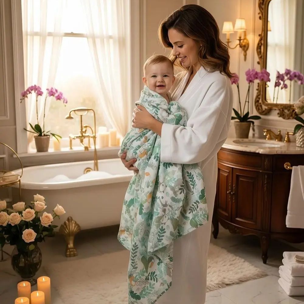 竹オーガニックコットン繊維モスリンおくるみ キッズモスリンお - Baby Clothing Organic Cotton のレビューと価格
