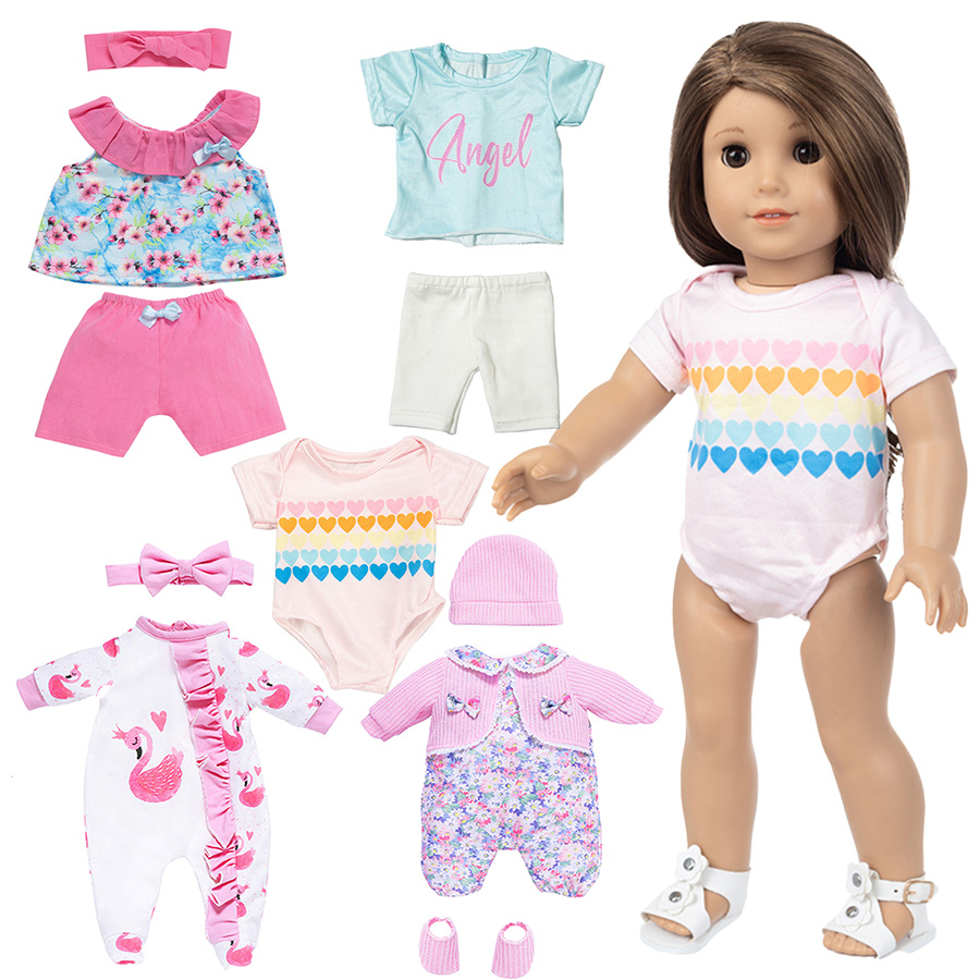 人形の服 18 インチリボーンドール用かわいいパジャマスーツ - Baby Clothing On Sale のレビューと価格