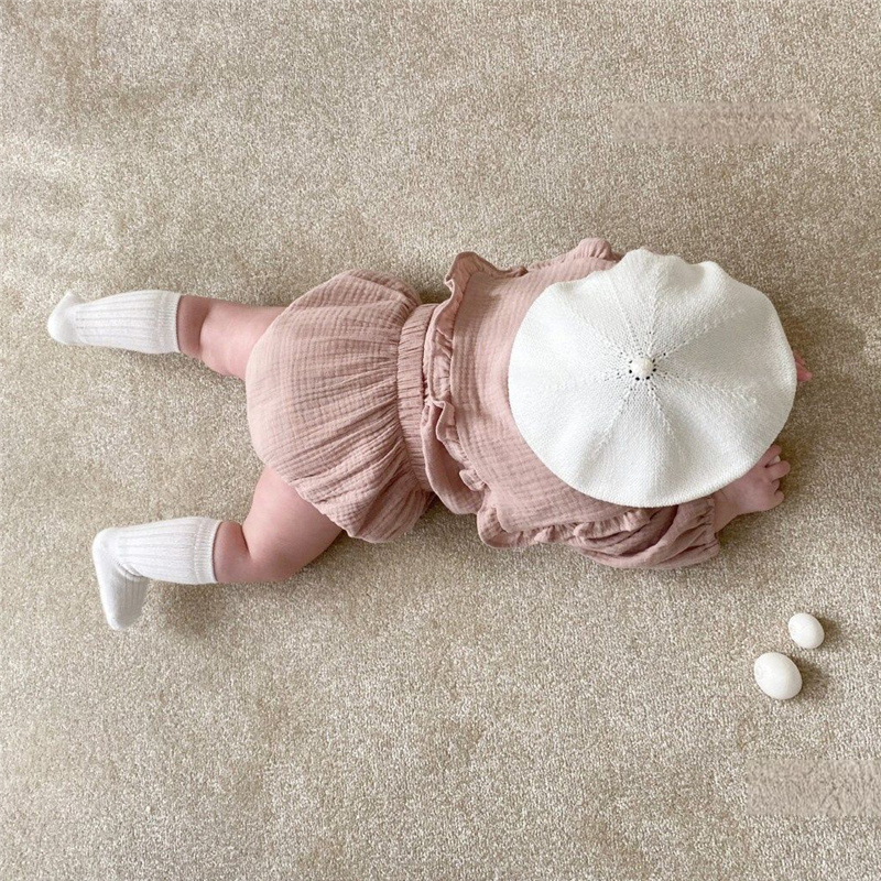 女の子のためのオーガニックコットンの衣服,フリルの襟と長袖の - Baby Clothing Organic Cotton のレビューと価格