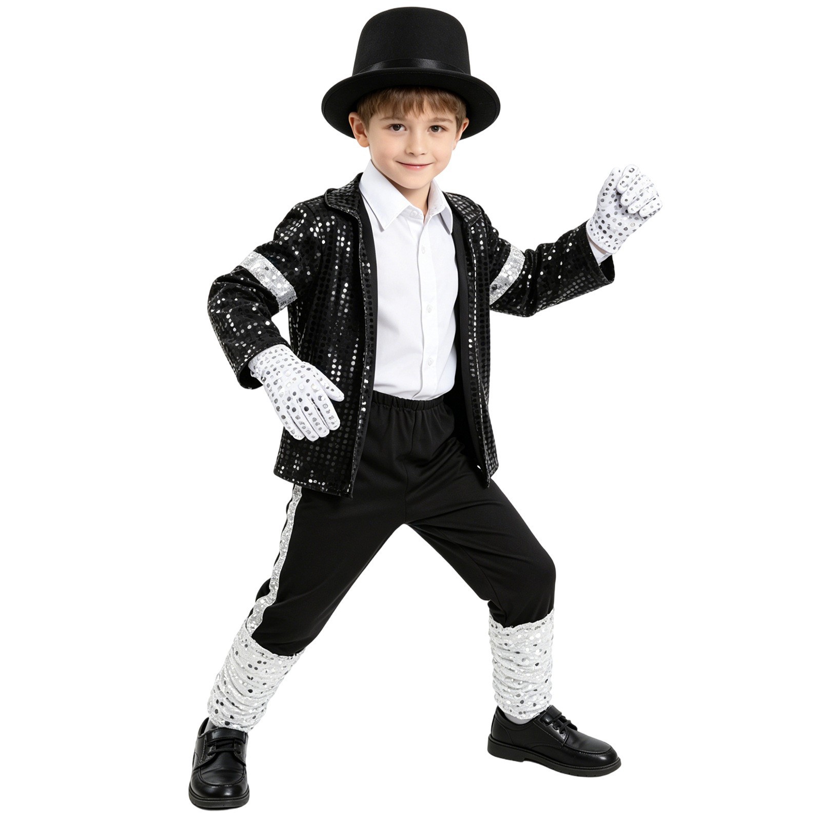 キッズジャクソンポップスタージャクソンコスプレ衣装ハロウィン - Baby Q Clothing のレビューと価格