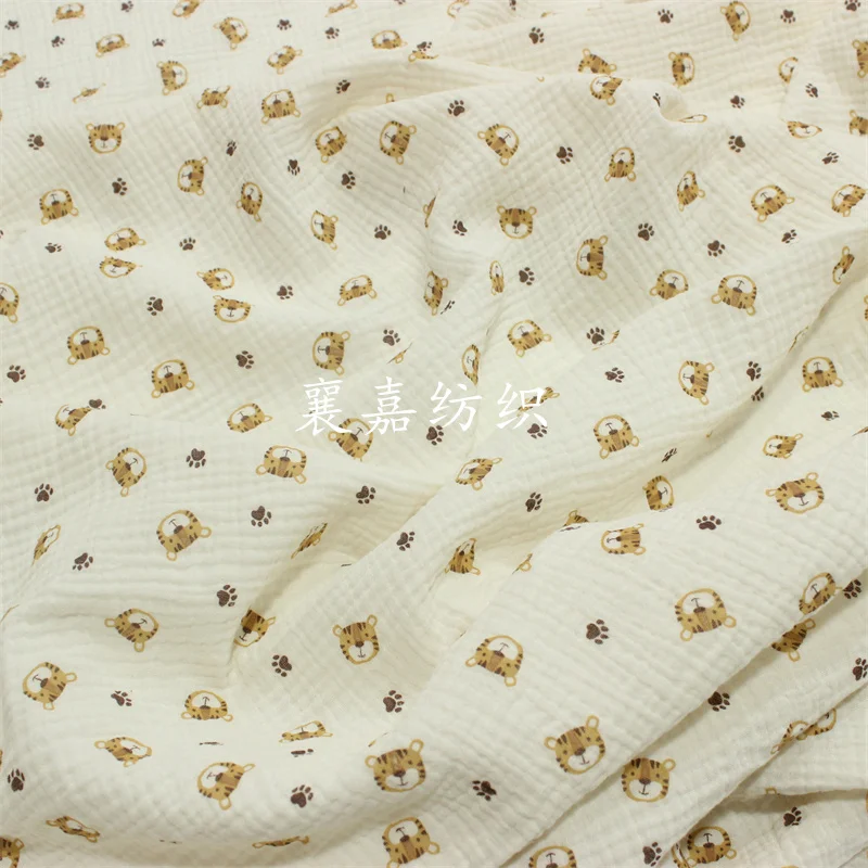 100X135cm ベビー綿ガーゼクレープタイガーヘッドプリ - Baby Clothing Organic Cotton のレビューと価格