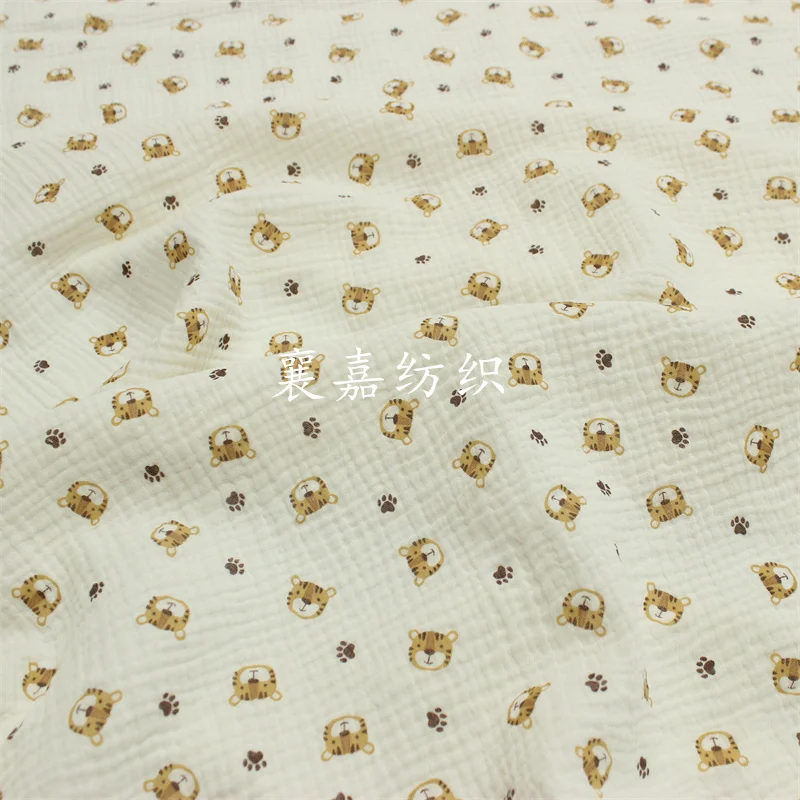 100X135cm ベビー綿ガーゼクレープタイガーヘッドプリ - Baby Clothing Organic Cotton のレビューと価格