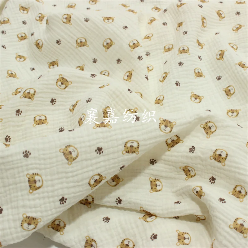 100X135cm ベビー綿ガーゼクレープタイガーヘッドプリ - Baby Clothing Organic Cotton のレビューと価格