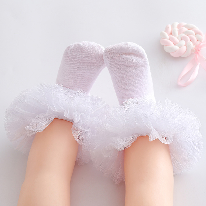 幼児の女の子用キッズプリンセス風蝶結びレース花柄ベビーソック - Baby Xl のレビューと価格