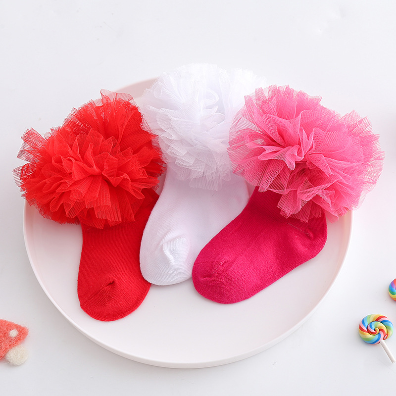 幼児の女の子用キッズプリンセス風蝶結びレース花柄ベビーソック - Baby Xl のレビューと価格